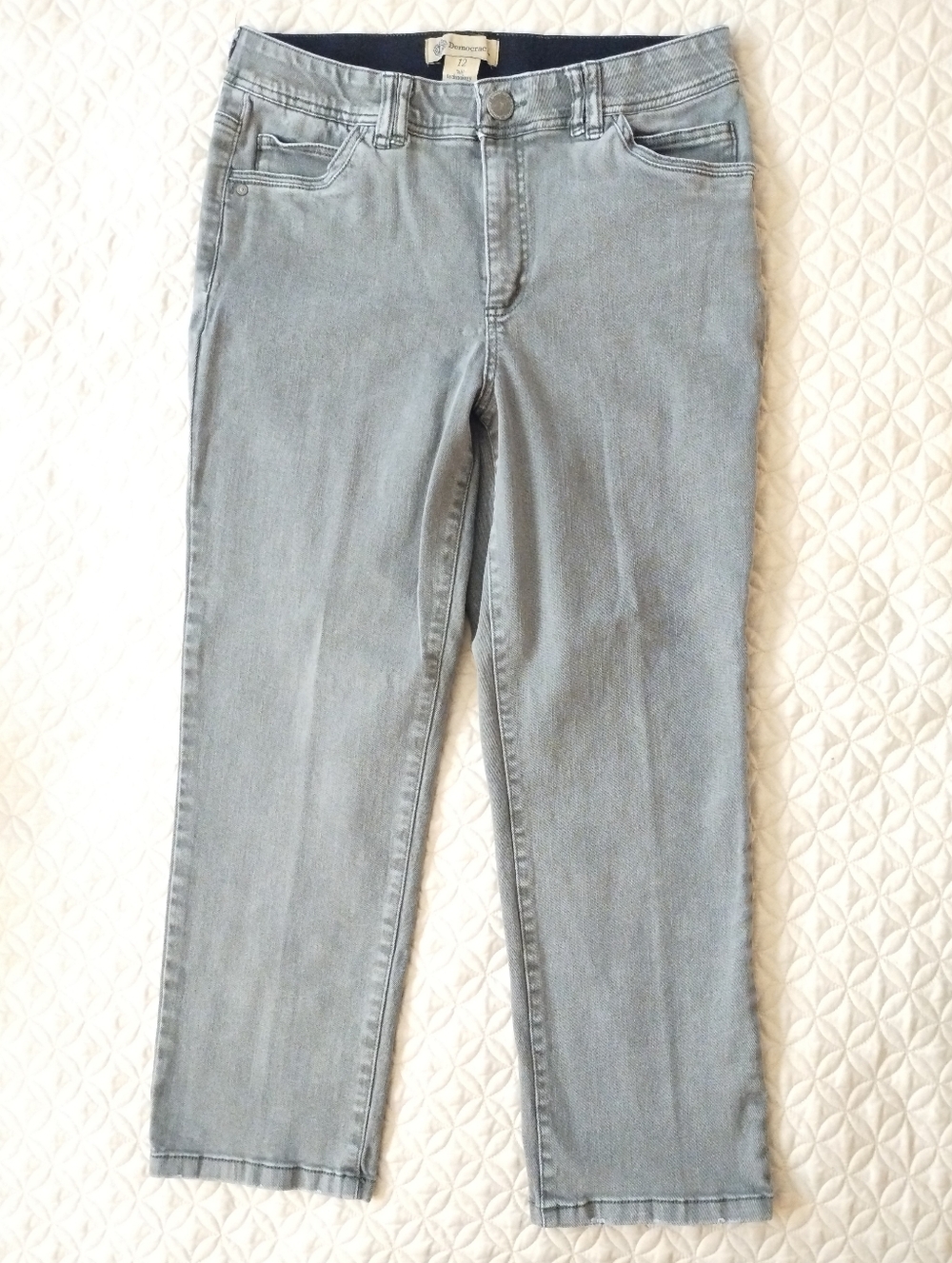 Democracy | "Ab"Technology High Rise Slim Straight Olive Jeans, Women's 12